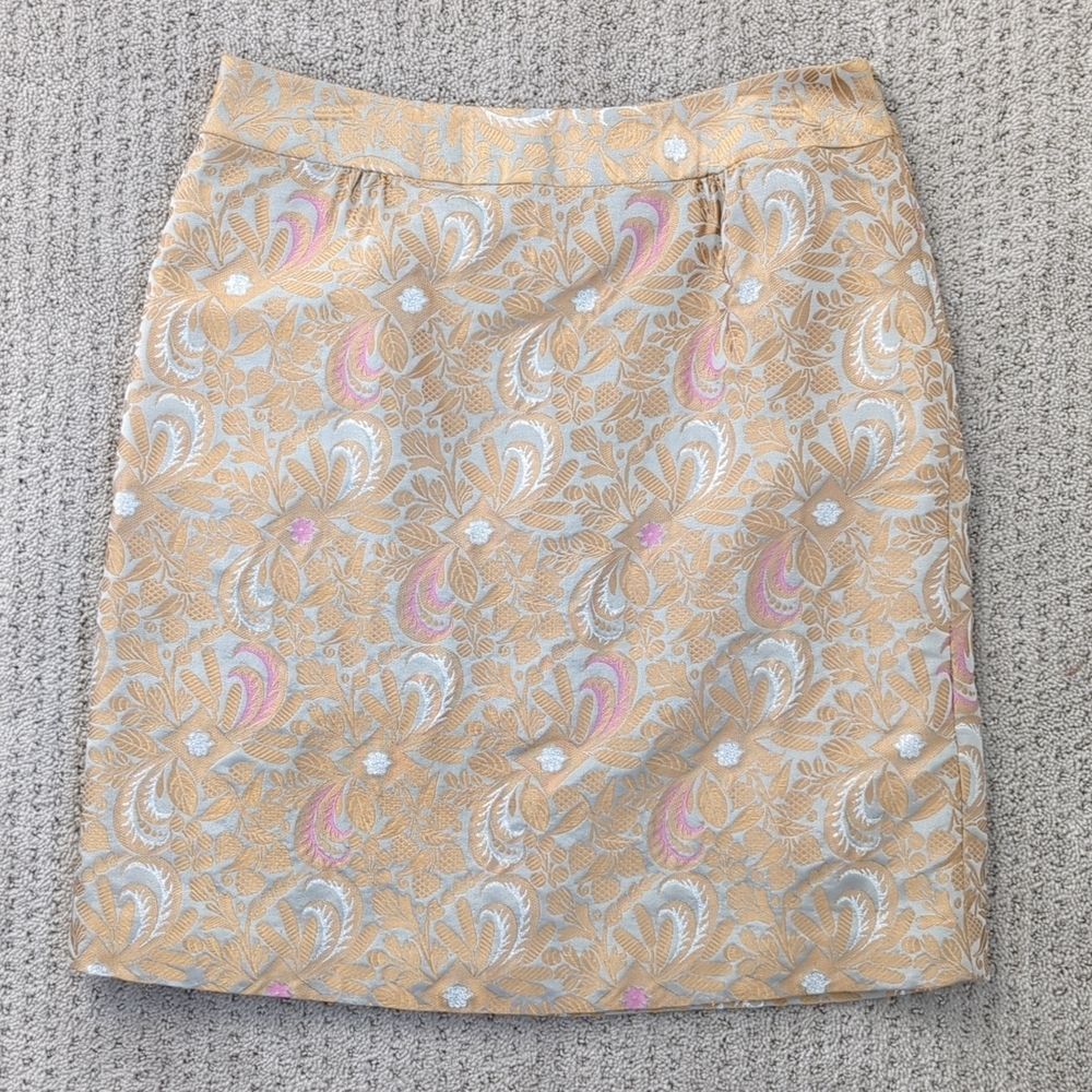 Size 10 Elevenses Gold Skirt Metallic Holiday